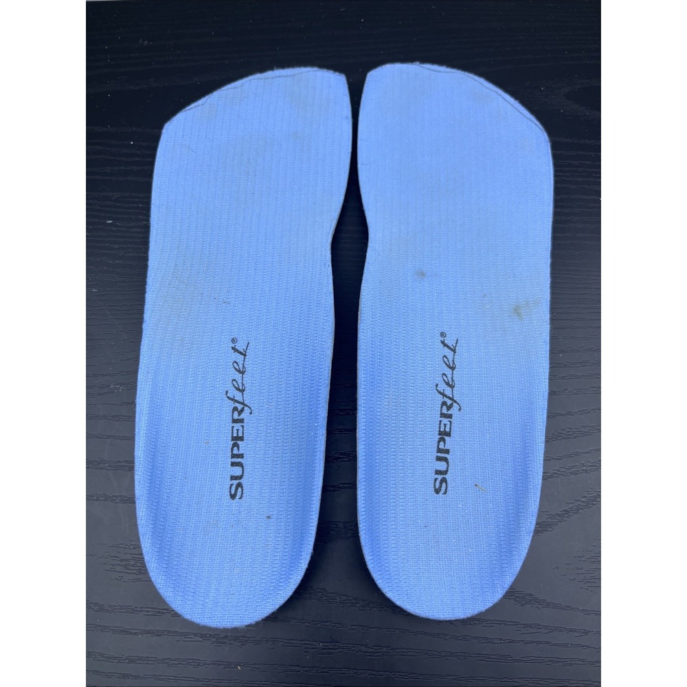 Superfeet Blue Insoles Size D 7.5-9 Trimmed Orthotic Shoe Inserts